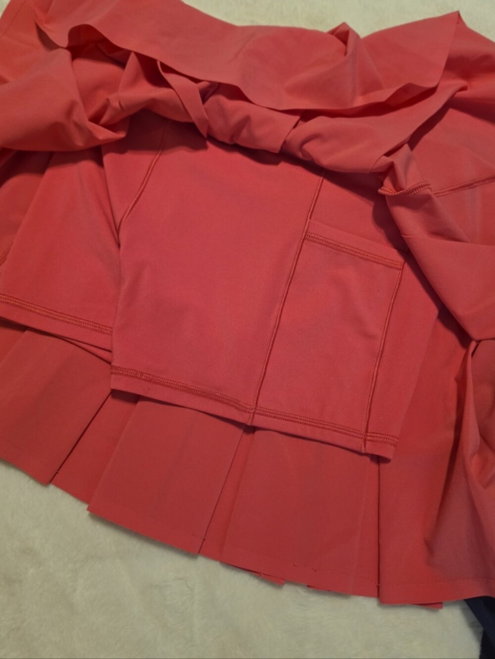 (2) OFFLINE by Aerie Real Good Small Belted Pleated Skorts Hot Pink and blue - Picture 9 of 12